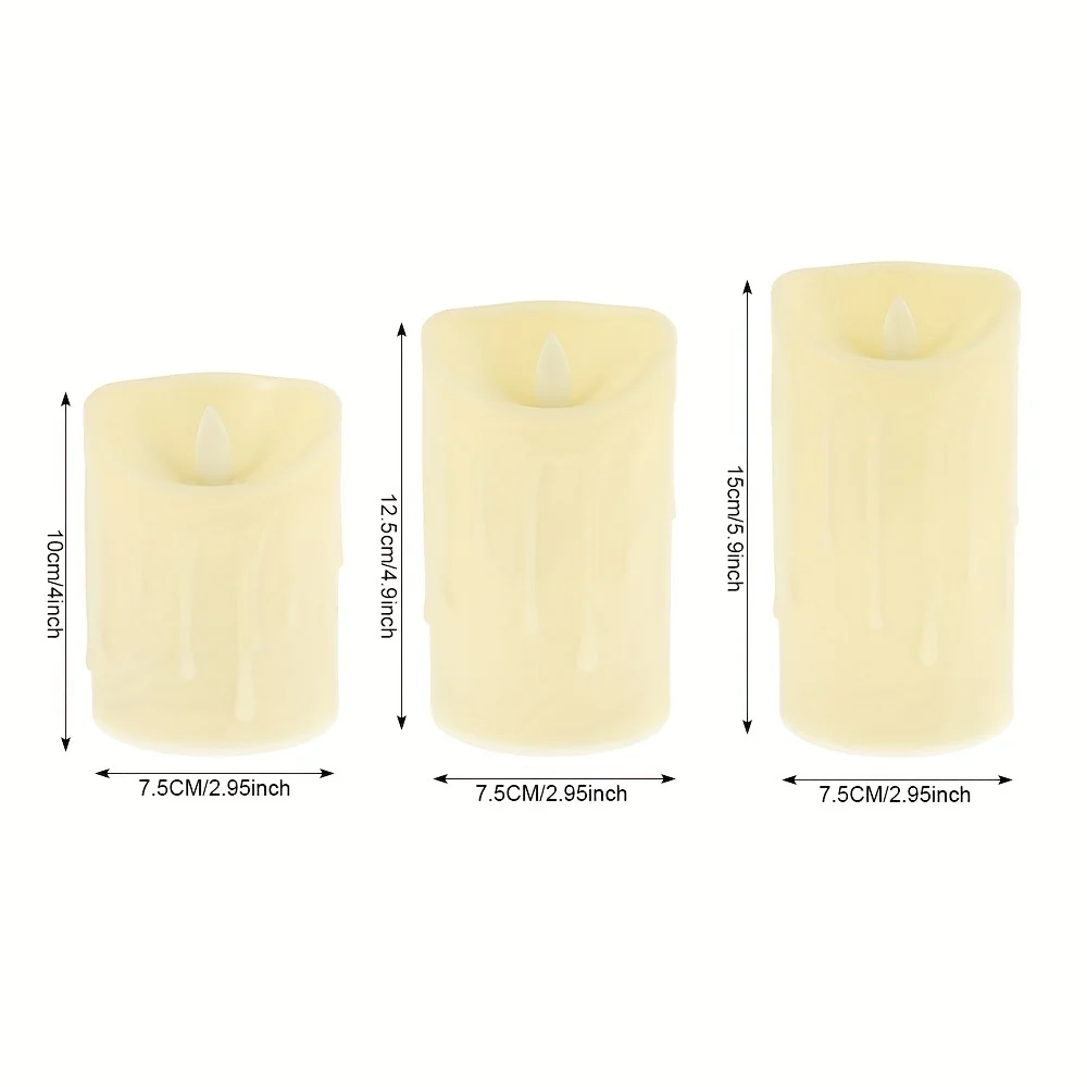 Flameless Votive Candles Smokeless Electric Fake Candle with Moving Wick Window Candle Lights LED Simulation Candle Lights Batte