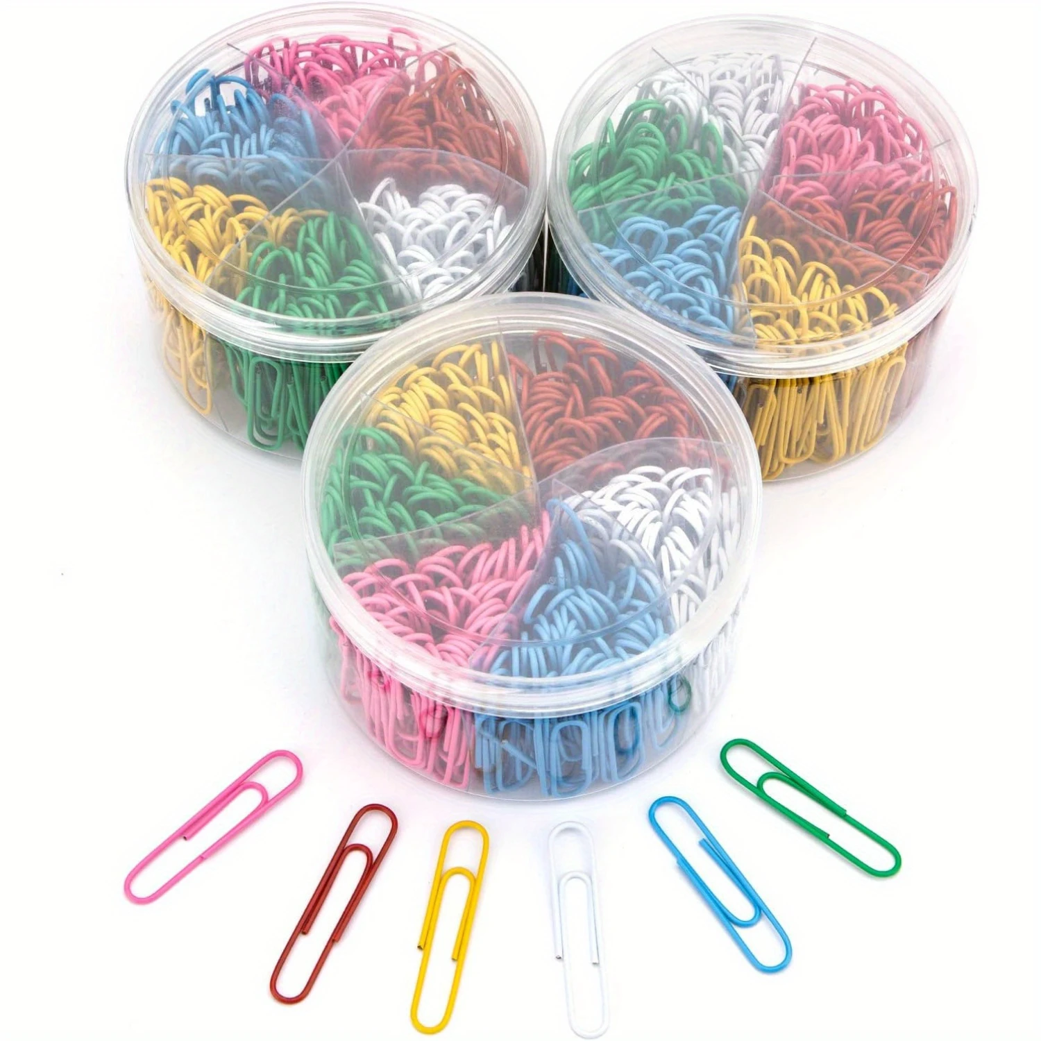 

Bulk Piece Of 900 - 2" Jumbo Paper Clips, Vinyl Coated For Extra Durability, Non-Skid, Multi-Color