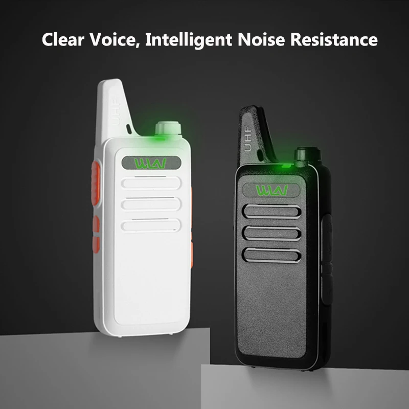 5W Walkie Talkie Wireless Portable Long Range UHF 400-470MHz Mini Intercom VOX Monitoring Scanning Key Lock For Hotel Restaurant