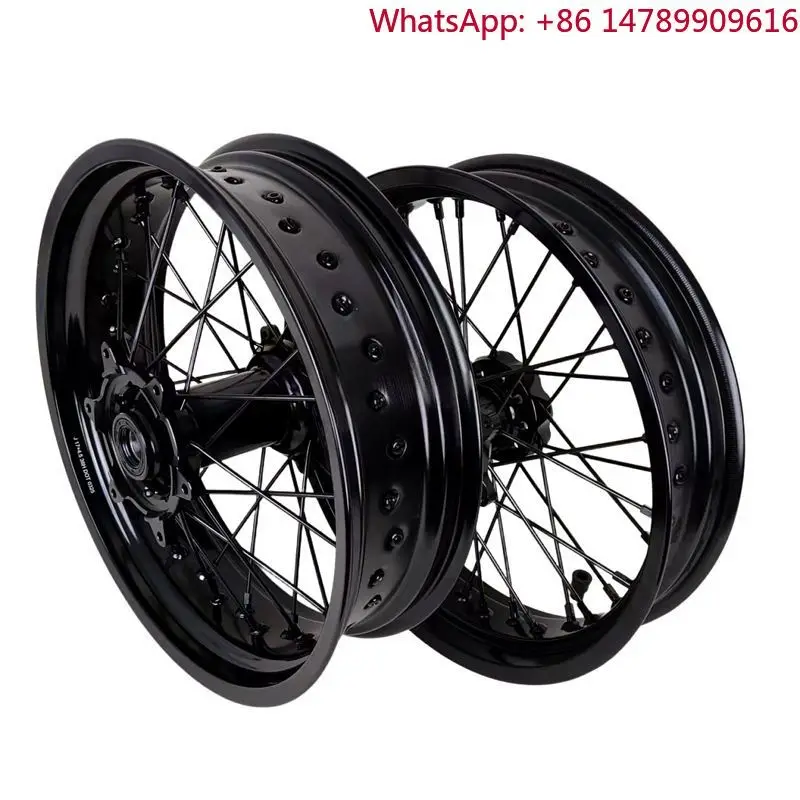 Factory Direct 173.5 175.0 Supermoto Wheels for [Model] Aluminum Alloy Spoke Rims Hub Kit High Quality Replacement Parts