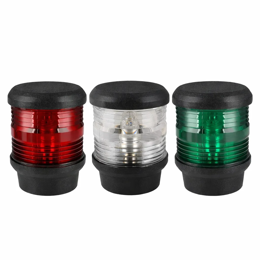

2Pcs Marine Navigation Lights 12V/24V LED Boat Signal Lights Red Green for Yachts Fishing Boats