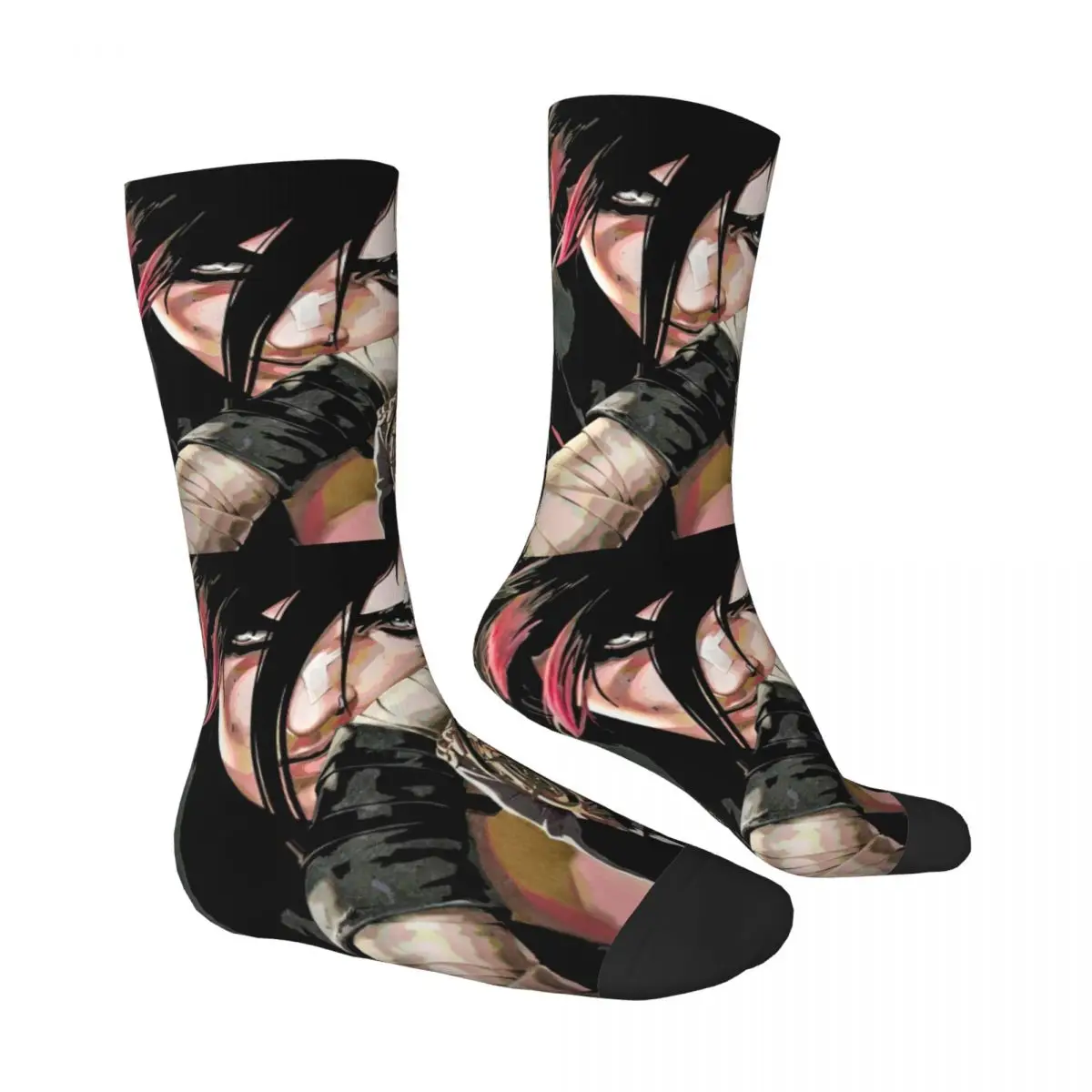 Arcane Anime Game Funny Socks Trendy Stockings Spring Non-Slip Women Men Socks Warm Soft Graphic Cycling Socks