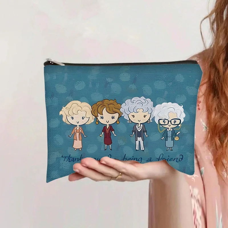 Hot-selling Printed Cartoon Makeup Bag, Women's Large-capacity Bag, Double-sided Printed Storage Toiletry Bag Makeup Case