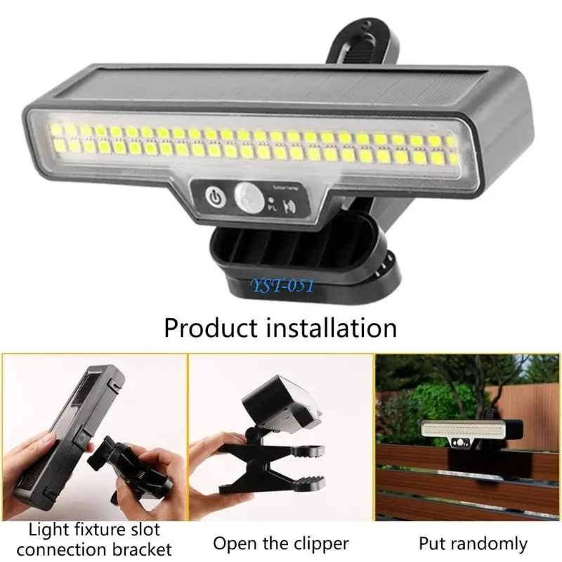 

E15A Intelligent Solar Clip Light Outdoor Illuminations with Light and Motion Automatic Operations Suitable for Yard