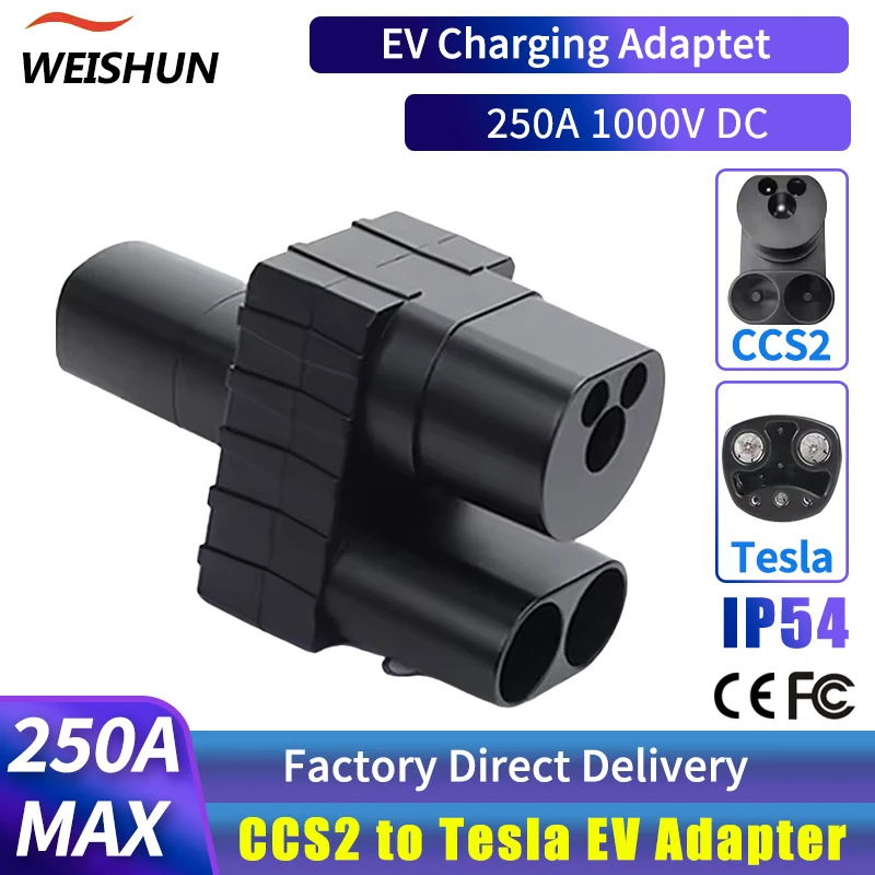 

CCS2 To Tesla EV Charger Adapter DC 250A CCS2 Combo for Tesla NACS TPC Convertor for Car Charger CCS2 to Tesla Model 3 Y