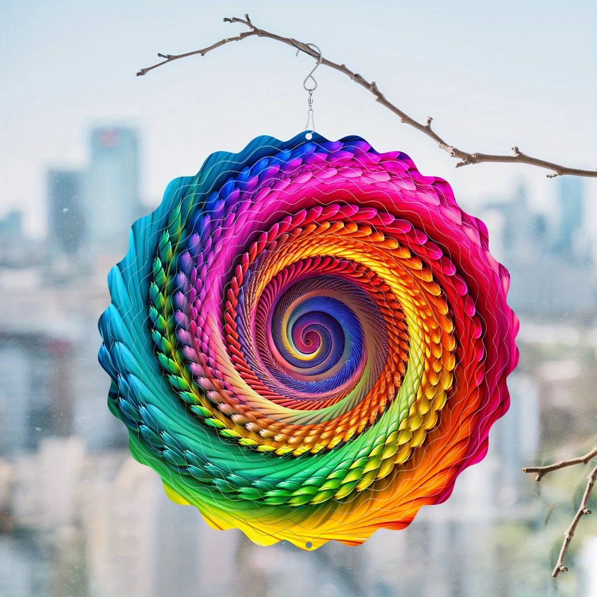 Colourful Mandala 3D Windmill Hanging Decoration, Suitable for Courtyards and Gardens, Perfect Thanksgiving and Christmas Gift