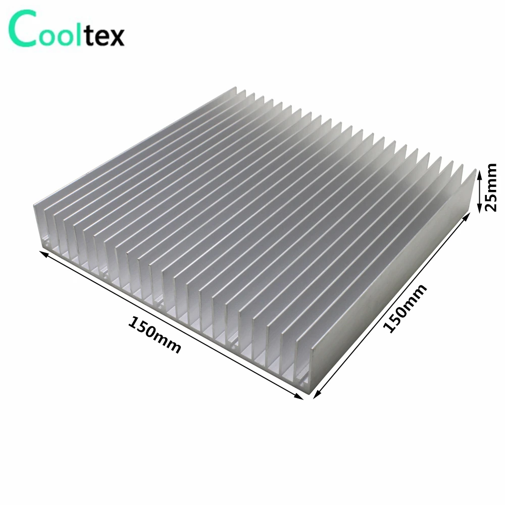 150x150x25mm DIY Aluminum HeatSink Heat Sink radiator cooling cooler for LED Electronic integrated circuit heat dissipation