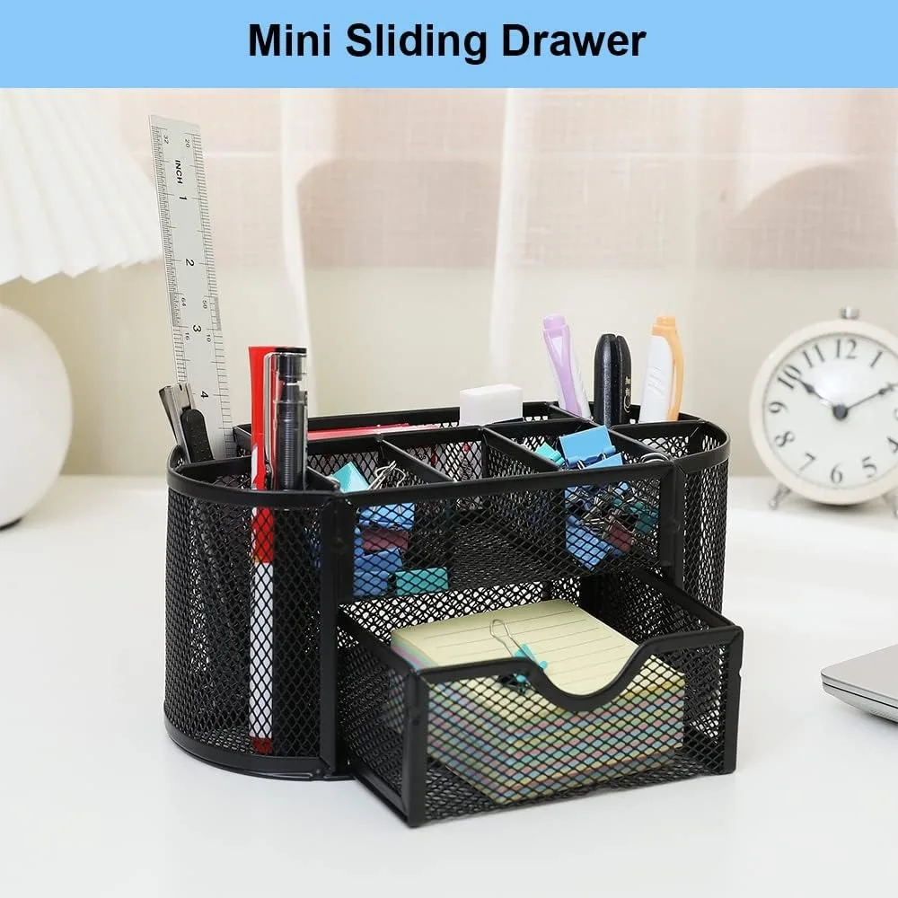 منظم مكتب تخزين الأدوات المكتبية، حامل قلم رصاص للمكتب، شبكة سلكية، لوازم مكتبية، ملحقات مكتبية، منظمات مساحة العمل مع