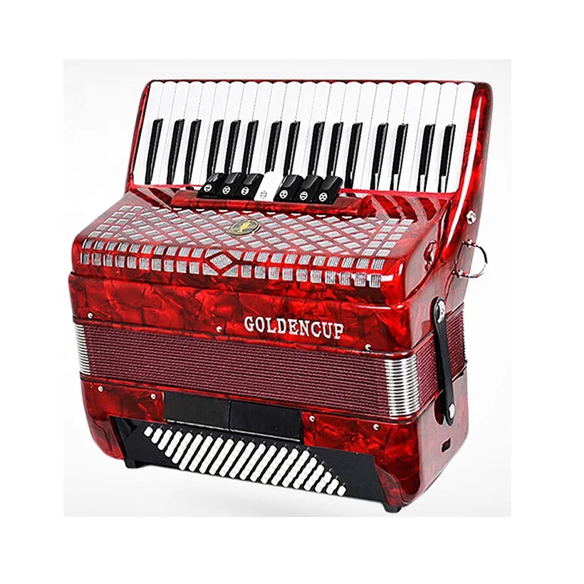 Professional 37 Keys Chromatic Accordion JP3796 96 Bass 7+2 Registers Wood Instrument Instrument