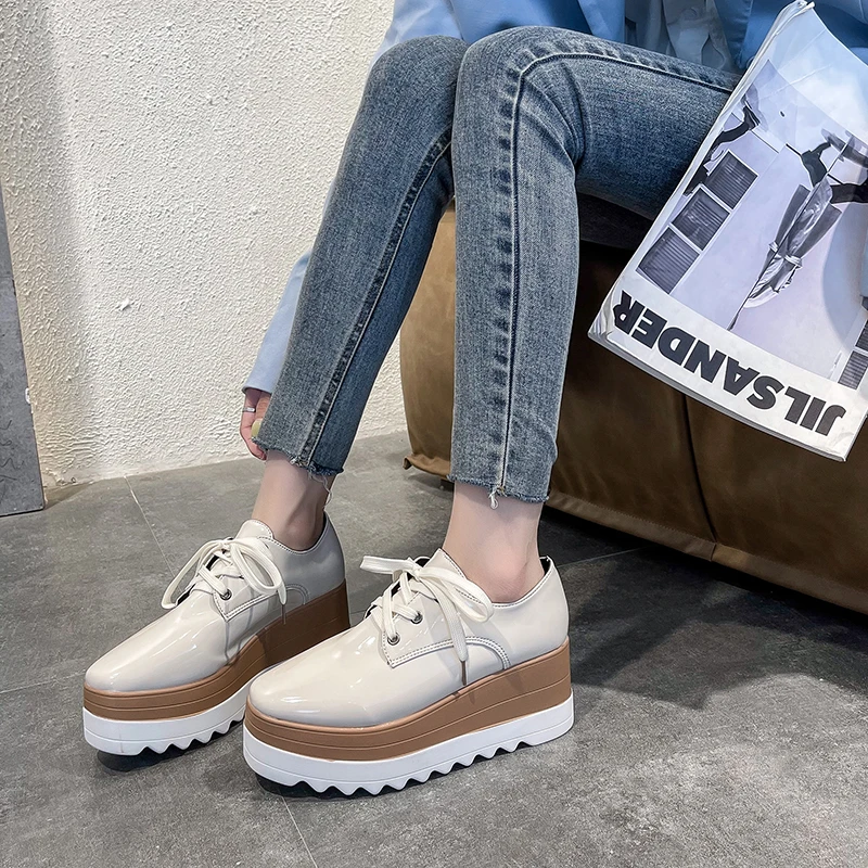 Shose nowoczesna kobieta buty 2023 luksusowi projektanci obcasie buty dla kobiet znanych marek oksfordzie wysoka kostka Chunky Sneakers tenis