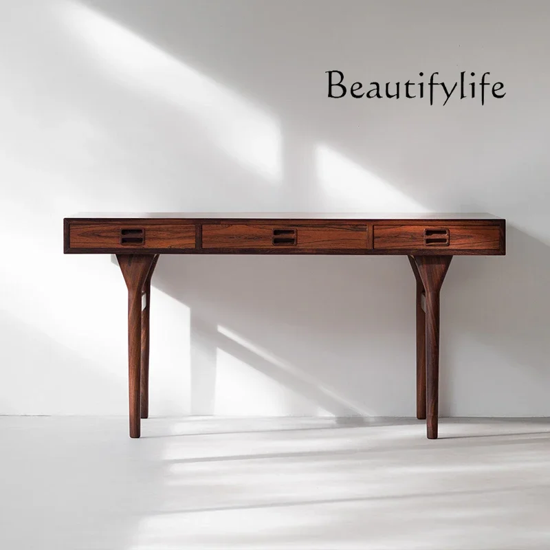 XX Vintage Modern Design Log Desk Cherry Wood Study Storage Drawer Furniture Writing Desk Desk