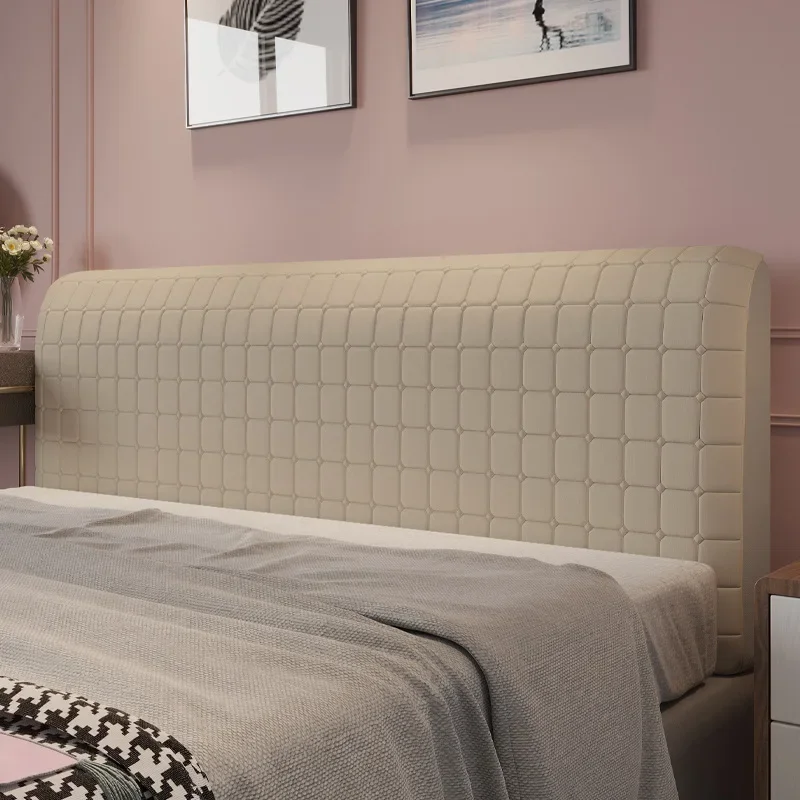 

Nordic Solid Color Quilted Bed Head Cover All-inclusive Thicken Velvet Headboard Covers Multiple Sizes Bed Back Protector Cover