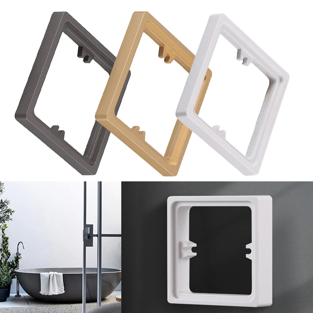 2pcs Square Spacer 10MM Single Socket Spacer Frame Plate With Screws Electrical Socket Spacer Square Wire Box With Raised Ring