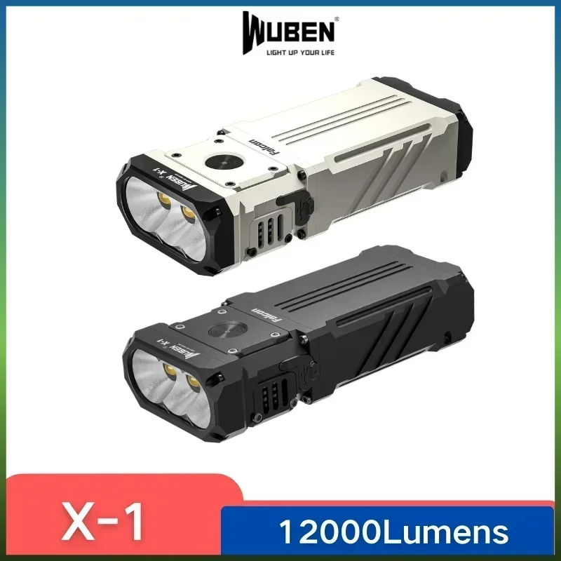 WUBEN X1 12000Lumens Type-C Rechargeable Flashlight Powerful Easy Carry Light Bicycle Flashlight