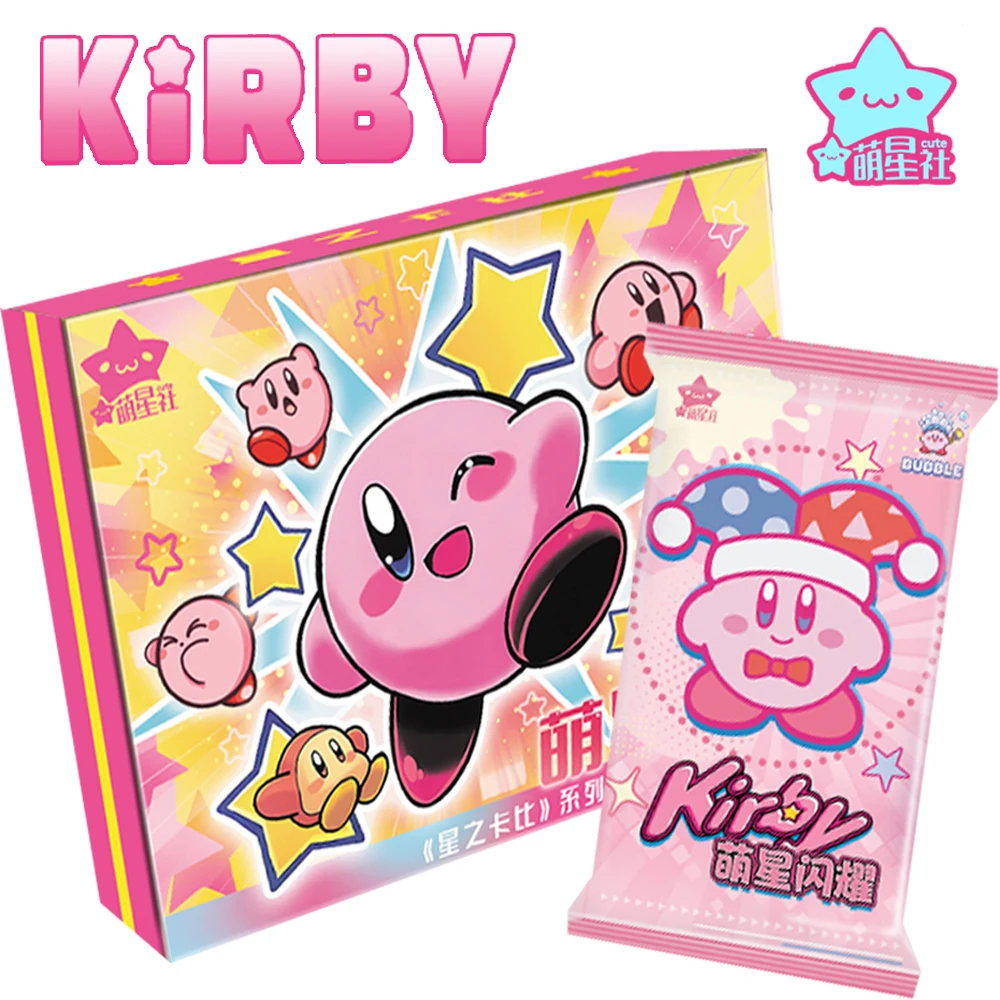 

New Kirby Collection Cards Cute Stars Shine Cartoon Characters Anime Kawaii Special-shaped Business Cards Kids Table Toys Gifts