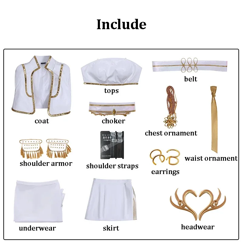 Kpop Руми Зои Мира Косплей Костюм Парик Женщины Девушки Белый Кожаный Костюм Хэллоуин Карнавал Вечеринка Comic-con Ролевой Наряд