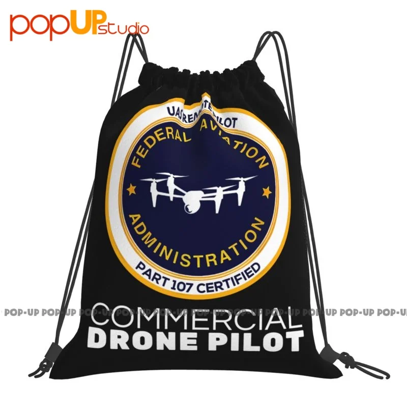 Uas Remote Pilot Part 107 Certified Commercial Drone Pilot Drawstring Bags Gym Bag Hot Gymnast Bag