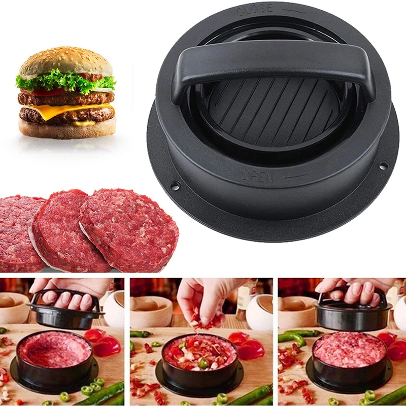 

Hamburger Maker Burger Press Round Shape Nonstick Chef Cutlets Prensa Hamburguer Meat Beef Grill Smash Burge Patty Smash Mold