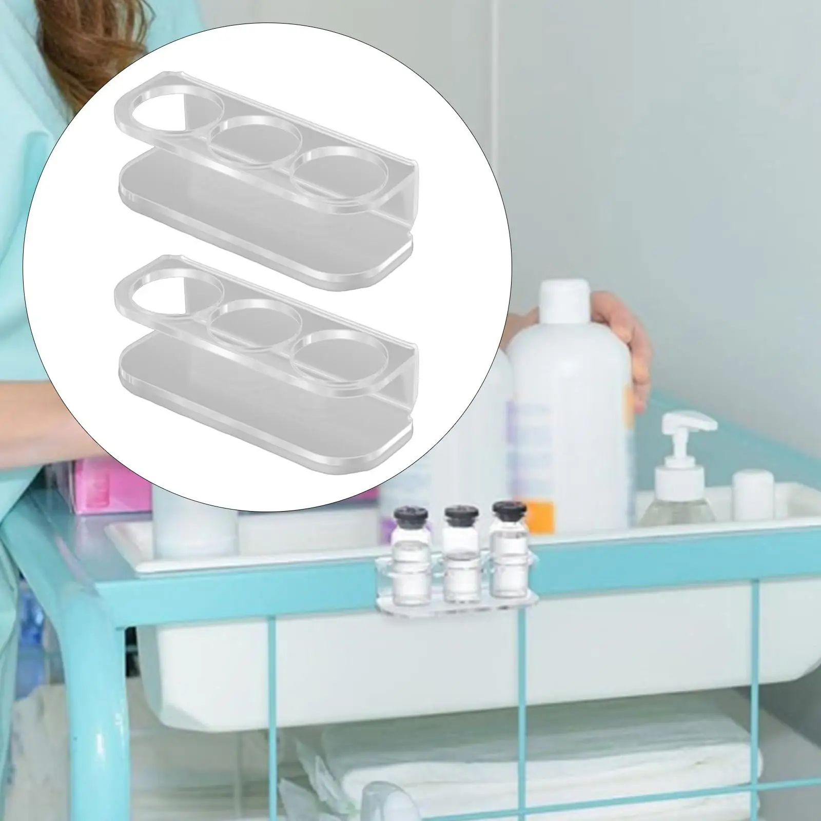 2 Pieces Insulin Storage Boxes Protector Stands for Fridge 3 Slots Storage Rack Bottle Holders Organizer Insulin Fridge Holders