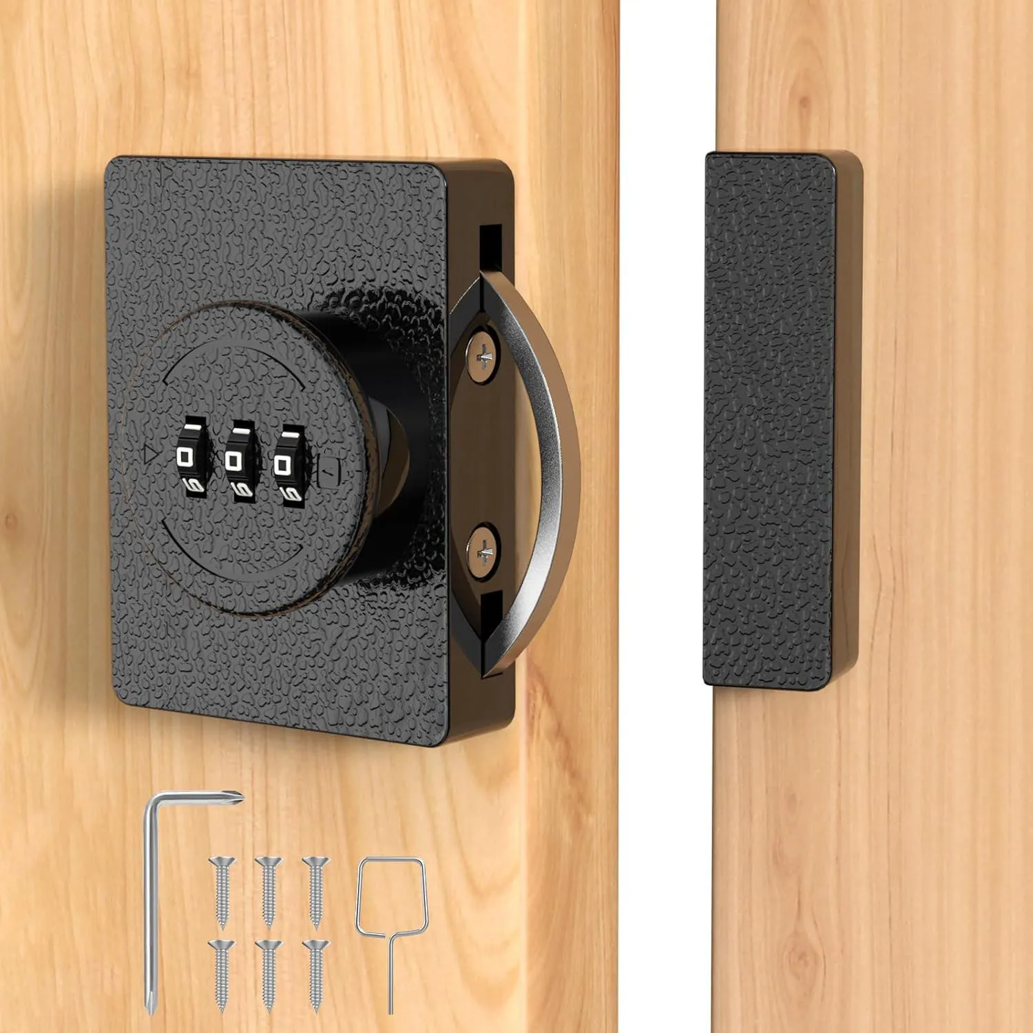 

Keyless Cabinet Lock 3-Digit Combination for Swinging/Sliding Door Drawer Cupboard Locker Closet Wooden Box Hook-Locking