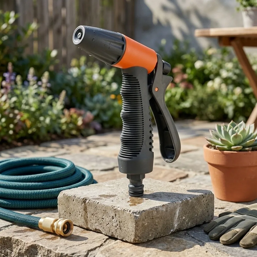 Adjustable Garden Water Spray Nozzle Handheld Trigger Watering Sprayer Quick Connect Design For Lawn Plant Irrigation Car Washin