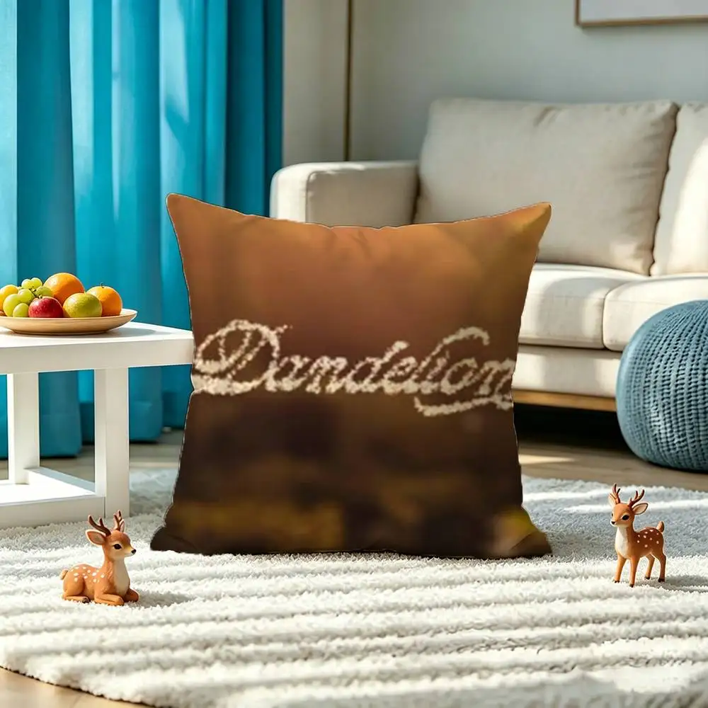 Ella L-Langley Dandelion Pillow Case Square Double-Sided Sofa Cushion Cover Bedroom Bedside Pillow