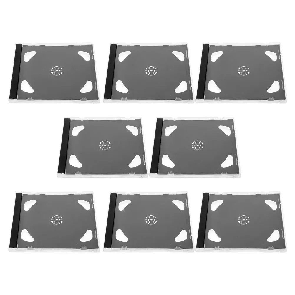 

8Pcs Disc Storage Organizer Clear Cd Cases for Dvds and Cds Compact Holder Box Reusable Protective Case for Music Lovers