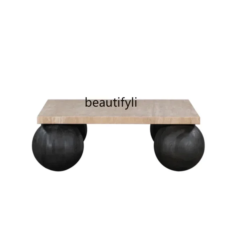 Hot sales Coffee solid wood base marble, low table