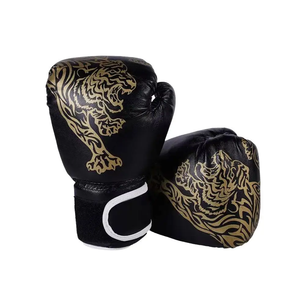 Luvas de boxe ajustáveis para crianças, treinamento de perfuração, protetor sparring, luvas de mão, luta confortável, preto, crianças