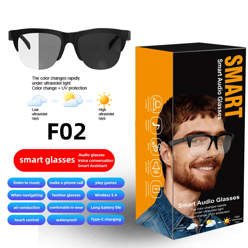 New 2026 Camera AI Smart Glasses Touch Control Photo Recording Translator Voice Assistant Music Wireless Bluetooth Sunglasses