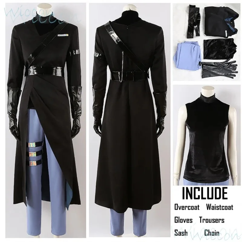 Ivan Anime Alien Stage Sorrow Cosplay Costume accessoire perruque noire femme mâle Roleplay Costume de fête pardessus gilet chaîne Seta; 2'k,8