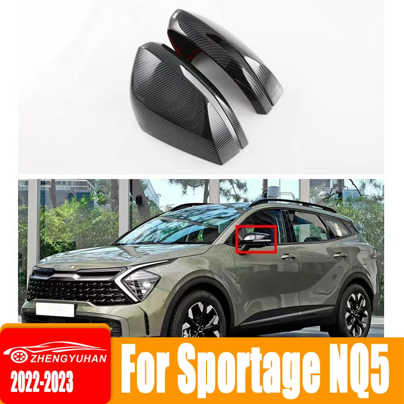 For Kia Sportage NQ5 2022 2023 Hybrid X GT Line HEV Car Side Rearview Mirror Cap Covers Shell Trim Sticker Exterior Accessories