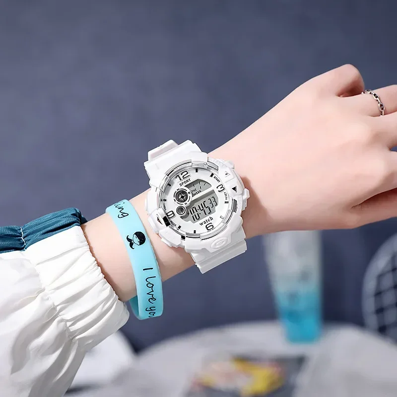 Relojes digitales Para estudiantes y Niños, a la moda cronógrafo de pulsera, electrónico, LED, deportivo, 24 horas