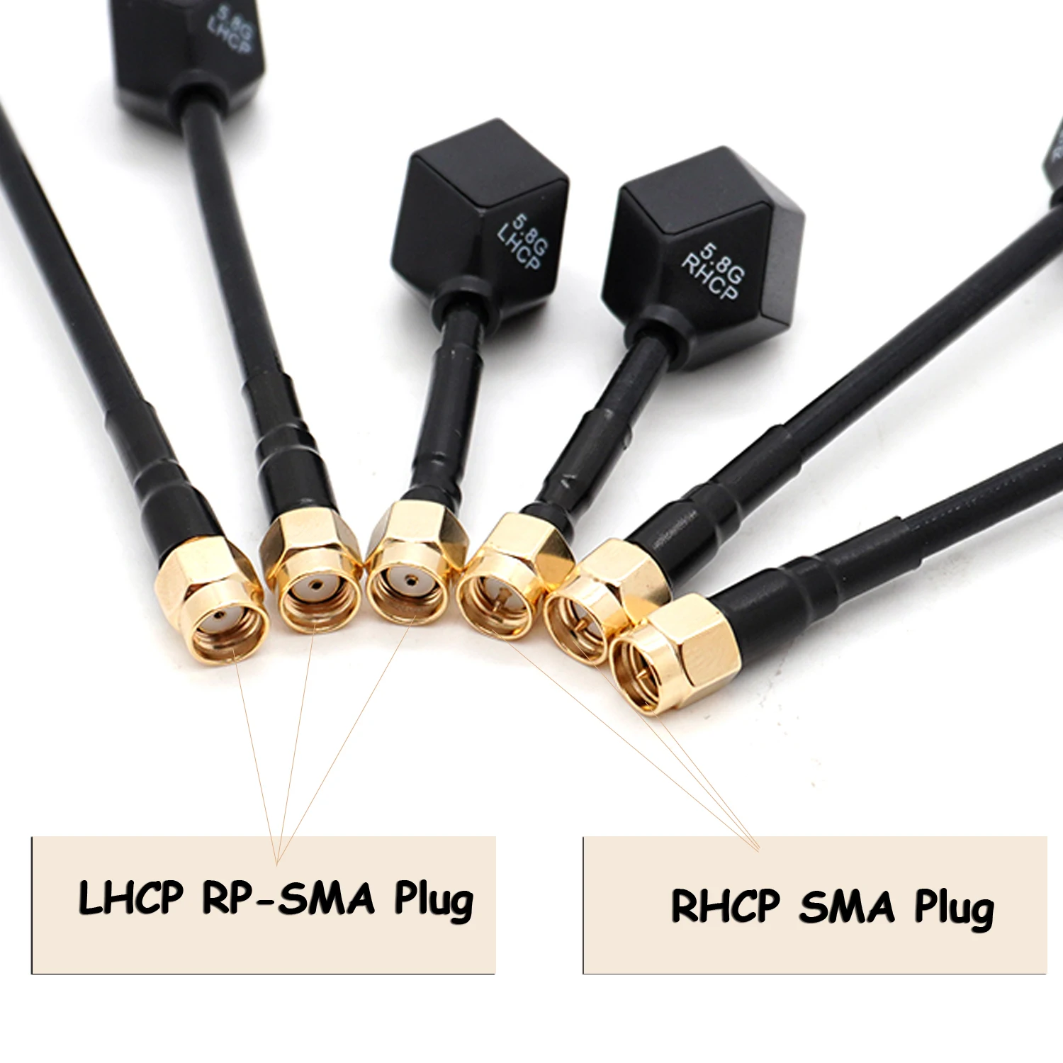 RC SMA 5.8GHz 2.4dBi High Gain Antenna LHCP RP SMA / RHCP SMA 60mm/100mm/150mm Lightweight for FPV Freestyle Racing Drone Parts