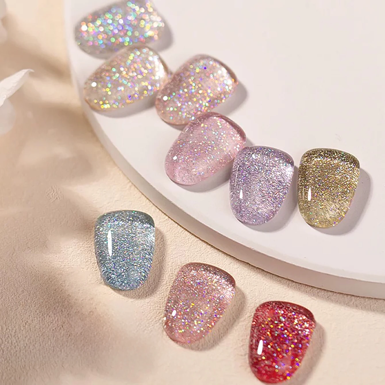 

1pcs WS Kela Small Broken Diamond Gel Nail Polish Summer Ice Transparent Explosion Flash Phototherapy Gel Nail Art Nail Supplies