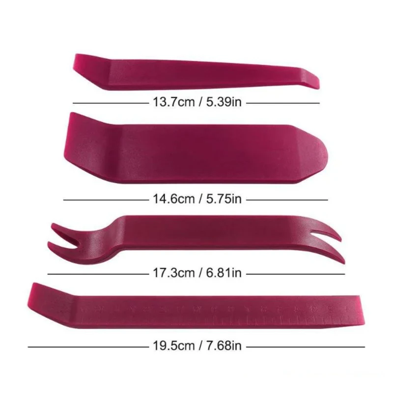 4 unids/set Kit de herramientas de extracción de embellecedor de Panel de Clip de puerta de coche herramienta de reparación de conversión de balancín Interior de coche