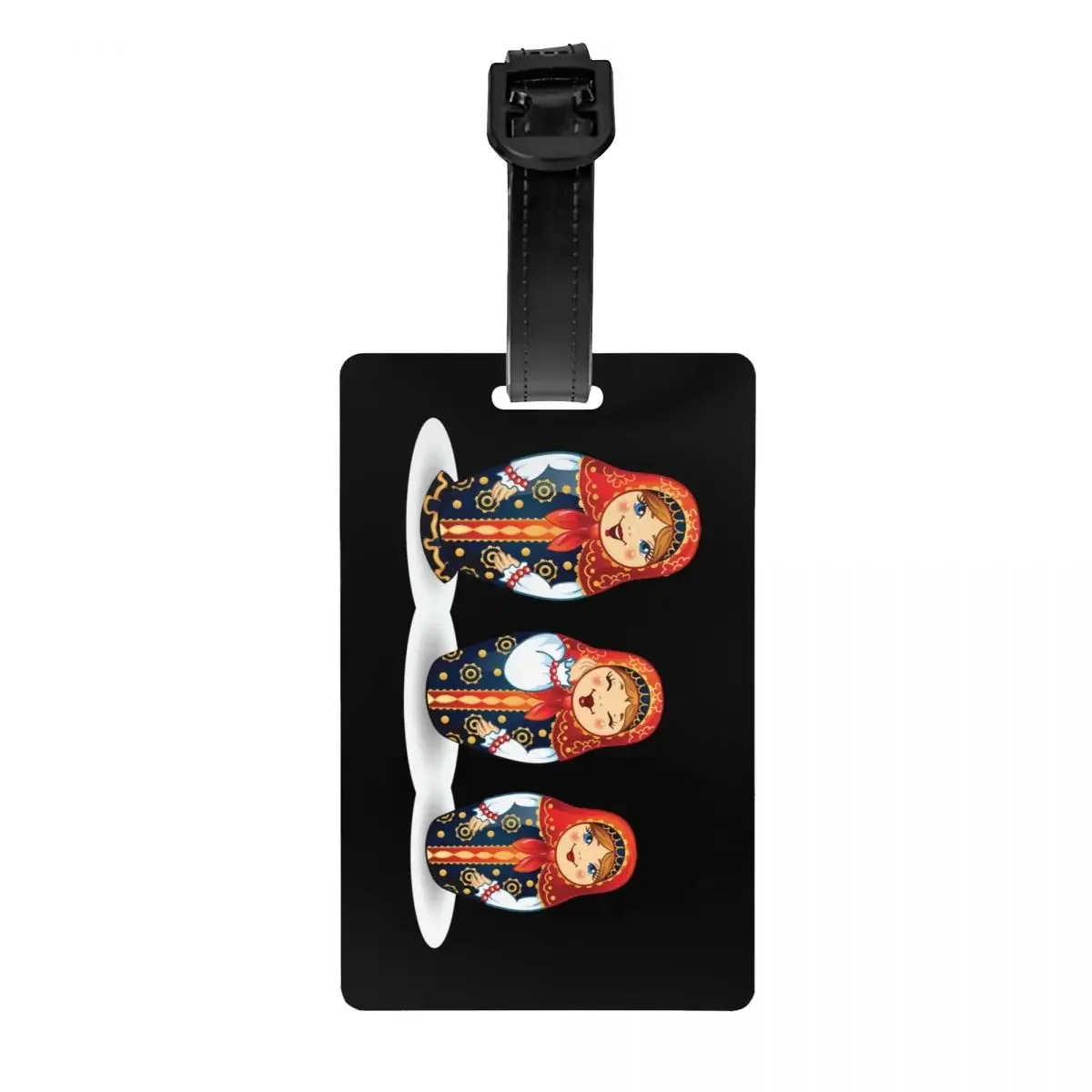 Russian Traditional Art Matryoshka Doll Luggage Tags for Suitcases Nesting Doll Privacy Cover ID Label