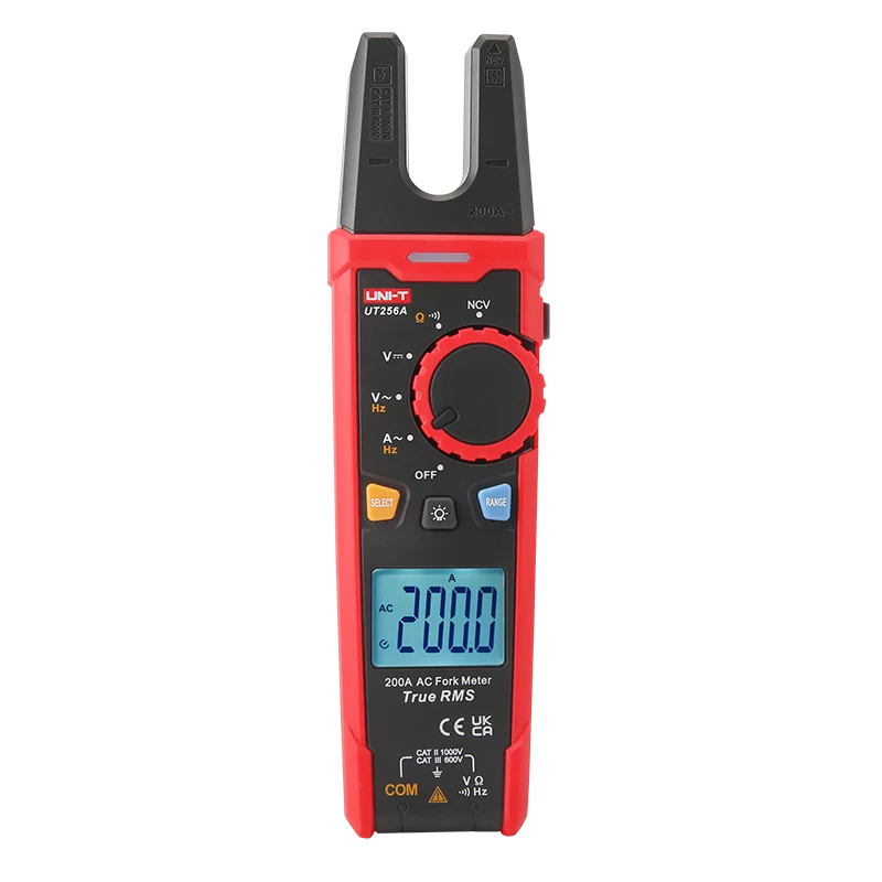 UNI-T Digital Clamp Meter UT256A True RMS Fork Meter AC Current Pliers Ammeter Voltmeter Capacitor Frequency Tester