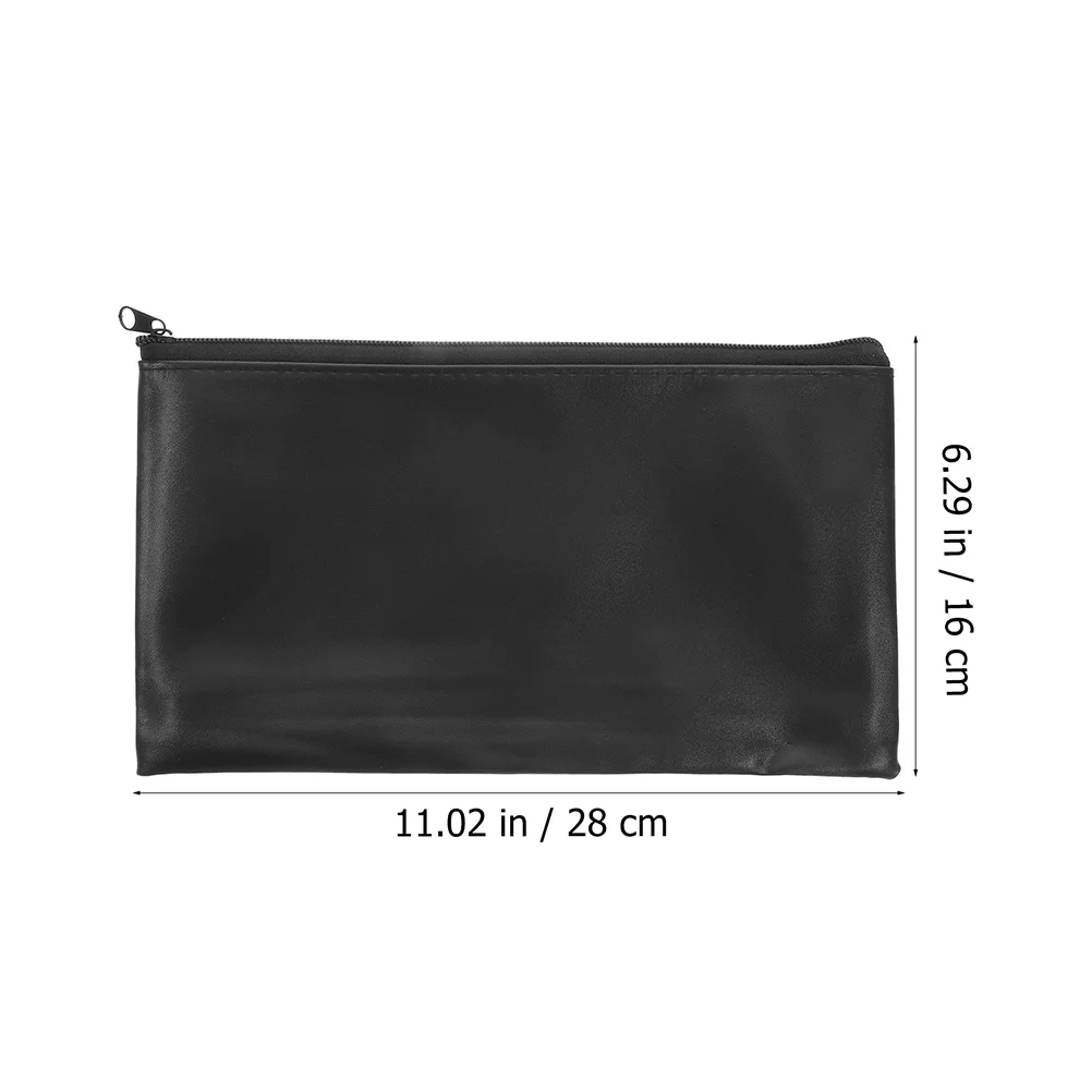 2 Pcs Tool Bags Heavy Duty Waterproof Deposit Storage Zipper File Pouch Slim for Men Documents