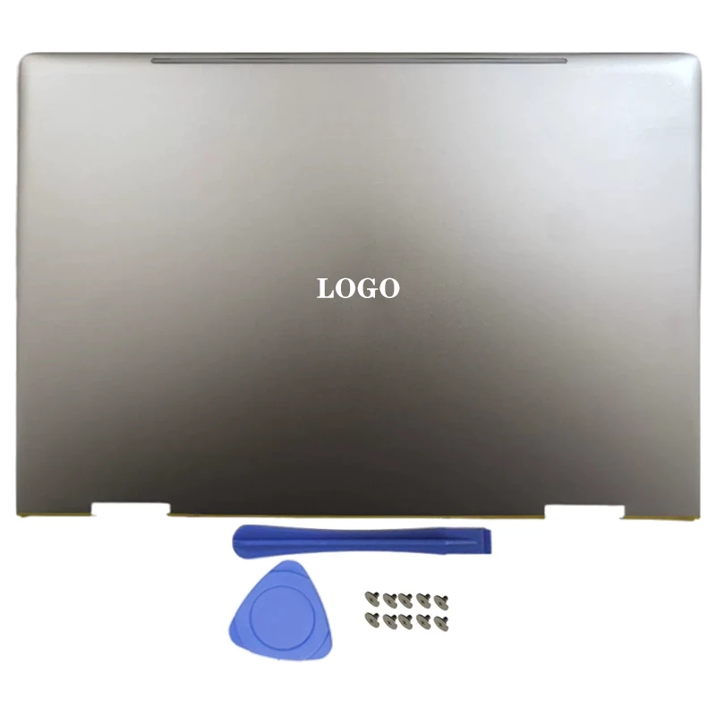 Imagem -03 - Lcd Tampa Traseira para Laptop Moldura Frontal Dobradiças Parafuso Acessórios Notebook Prata hp Envy X360 15-bp 15-bq 15m-bp Tpn-w127 Novos Acessórios