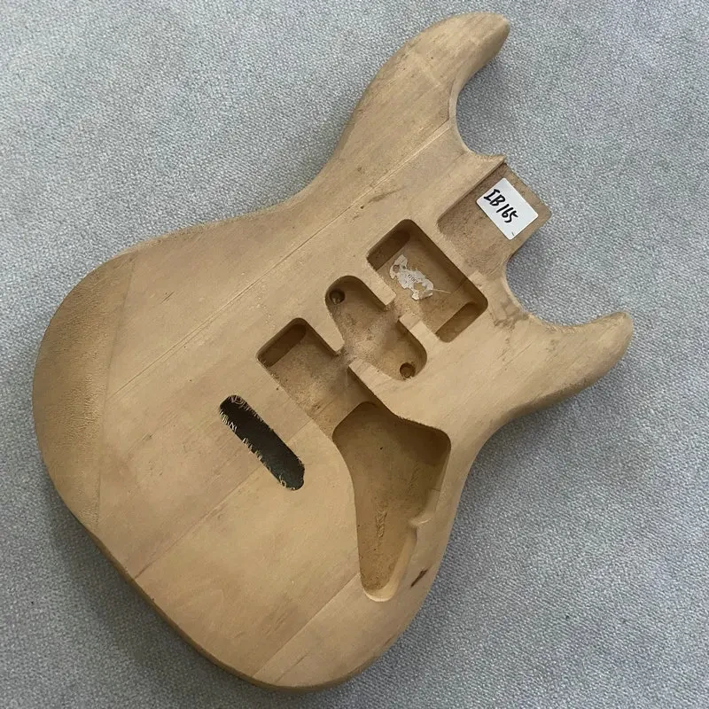 IB165 Unfinished Solid Basswood ST Electric Guitar Body HSH Pickups No Paint Surface Dirty Replace DIY Parts