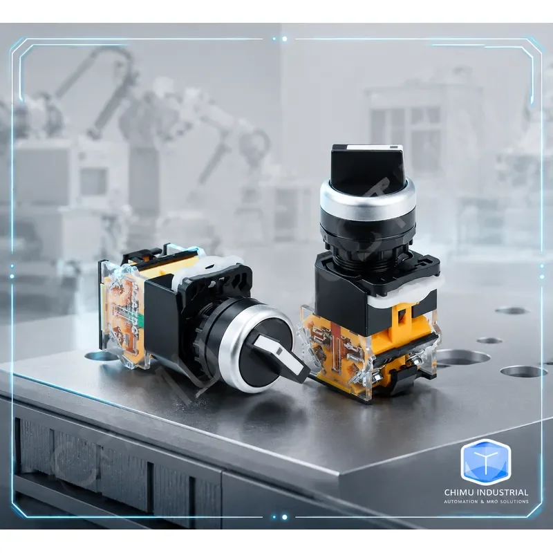【CHIMU INDUSTRIAL】 LA38-20X 3 Position Rotary Switch 2NO Self Locking Knob LA38-11X 2 Position 1NO1NC Industrial Control