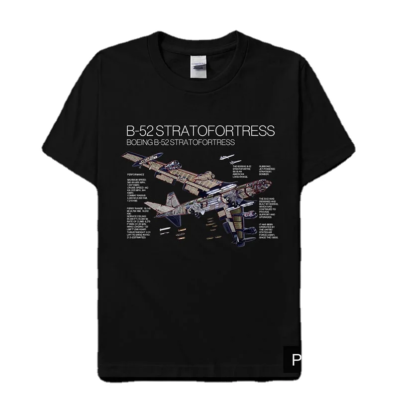 US Air Force B52 Stratofortress Strategic Bomber Printed T-Shirt Summer Cotton Short Sleeve O-Neck Unisex T Shirt New S-3XL