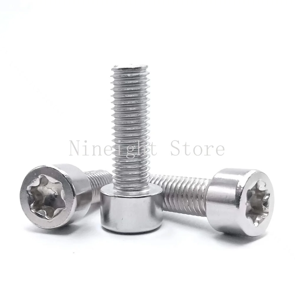 5/10/50pcs  Cylindrical head Torx screw 304 stainless steel M1.6 M2 M2.5 M3 M4 M5 M6 M8 cup head Torx screw bolt