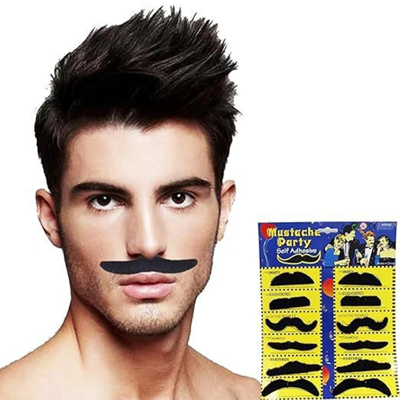 12 Uds. Divertido bigote de fiesta de pirata, Cosplay de Halloween, barba falsa, bigote, accesorios para fotos, decoración de fiesta de pirata de Halloween para adultos