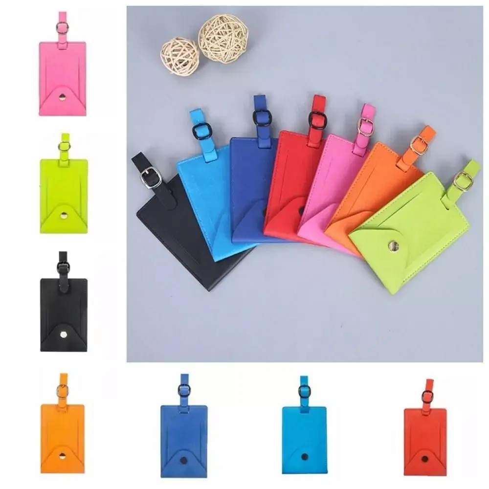 

Portable Multicolor Baggage Tag Anti-lost Travel Airplane Suitcase Tag Leather Luggage Tag