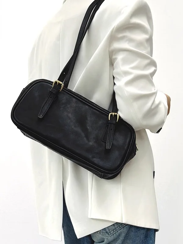 Simple fashion high-quality genuine leather ladies shoulder bag outdoor shopping shoulder bag luxury cow leather women's handbag