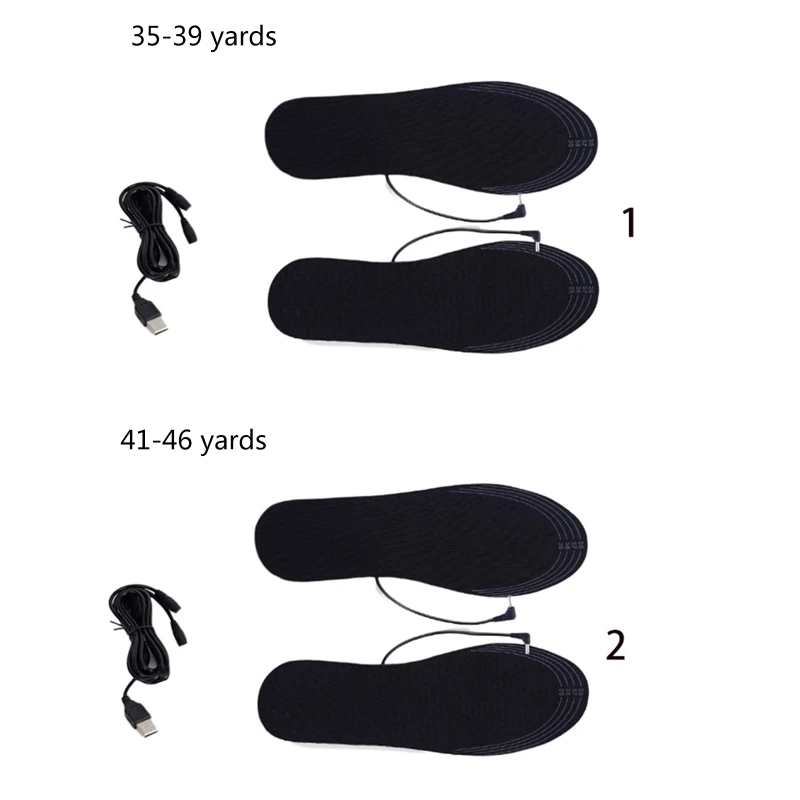 

1 Pair Men Women Unisex Winter USB Electric Powered DIY Cut Heating Warm Foot In