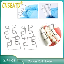 Clip para rollo de Algodón Dental, soporte para ortodoncia, Autoclavable, de acero inoxidable, suministros de laboratorio de odontología, herramientas para dentista y clínica, 2/4 piezas