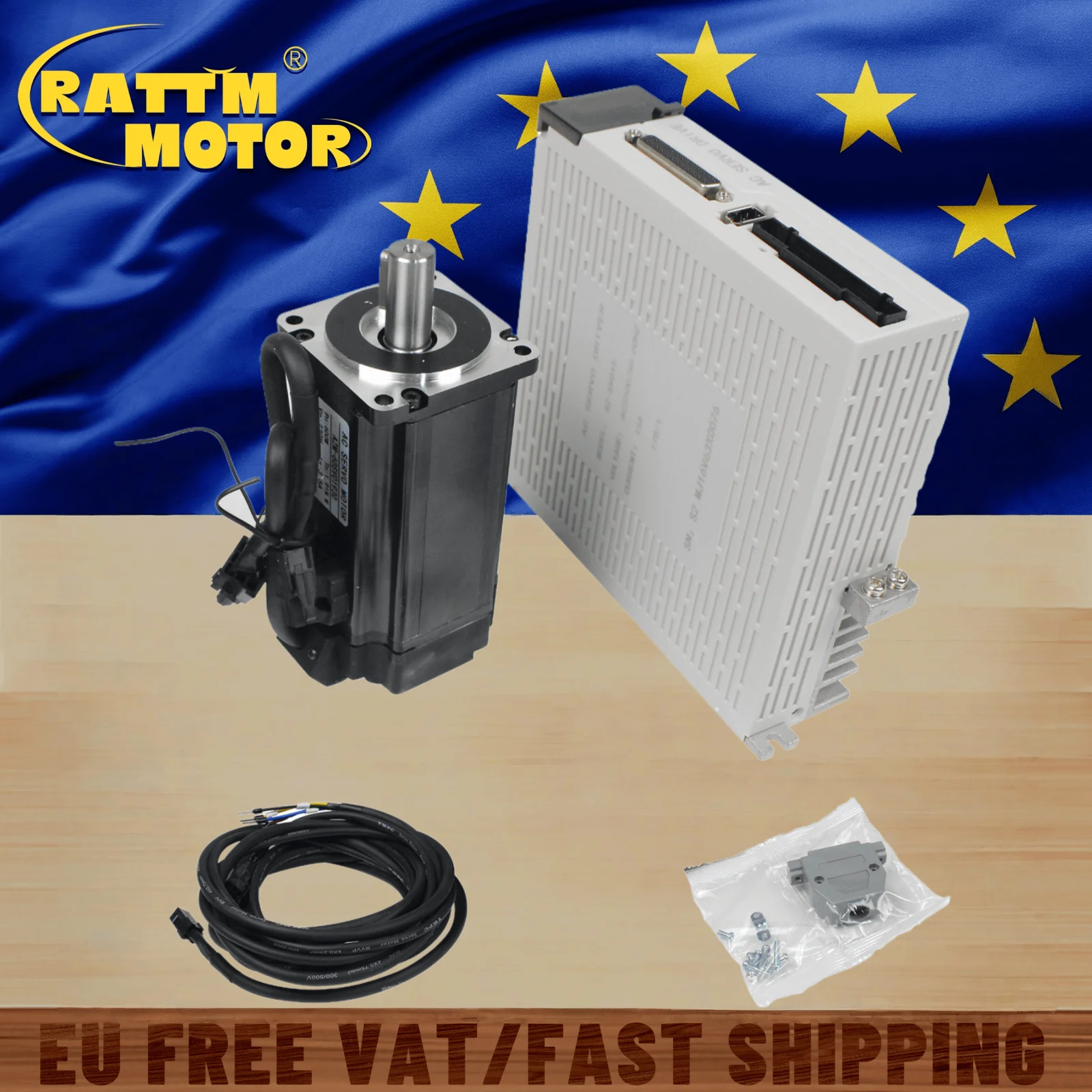 Kit set CNC con codificatore magnetico servomotore CA 600W 750W 1000W 1KW 400W con freno + driver